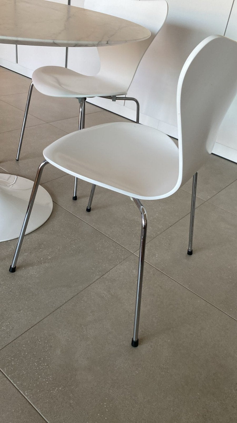 Fritz hanssen stoelen wit 4 stuks, Huis en Inrichting, Ophalen, Zo goed als nieuw, Wit