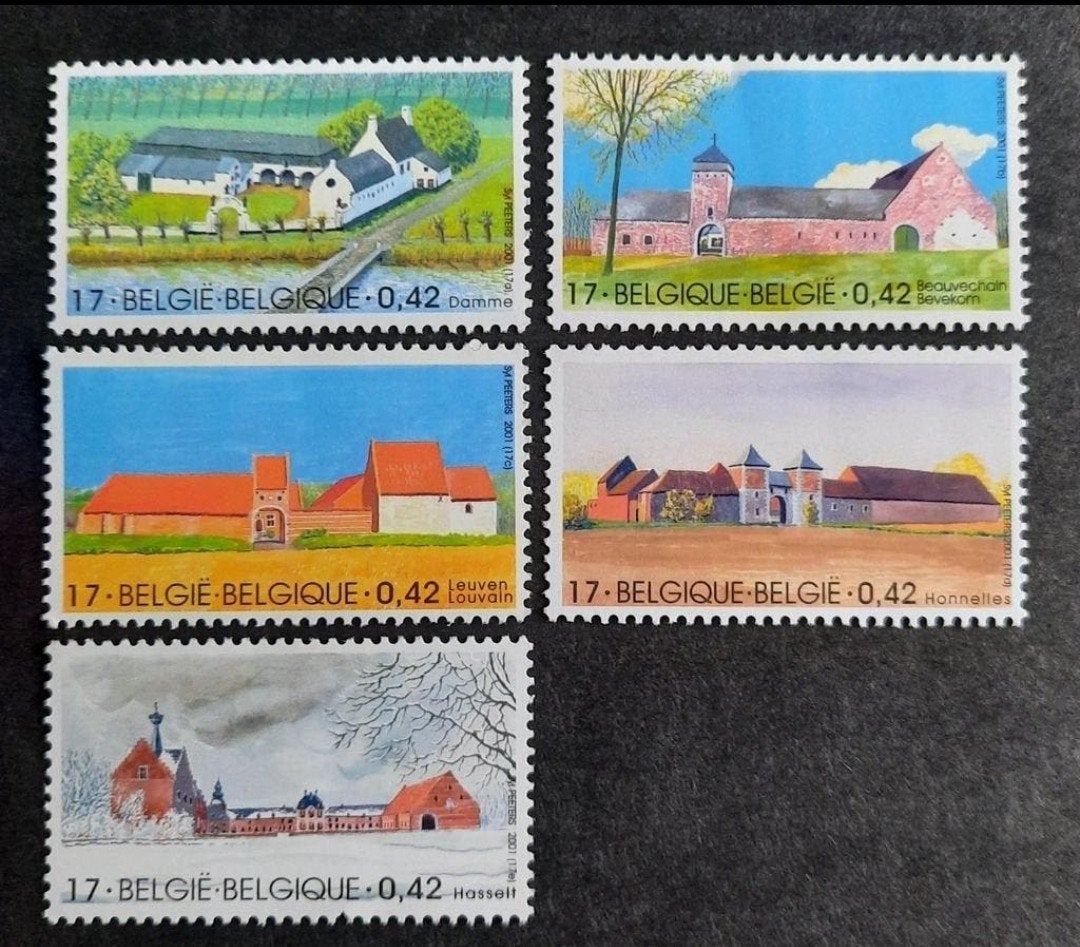 Belgique : COB 3017/21 ** Nature 2001., Sans timbre, Neuf, Enlèvement ou Envoi, Non oblitéré