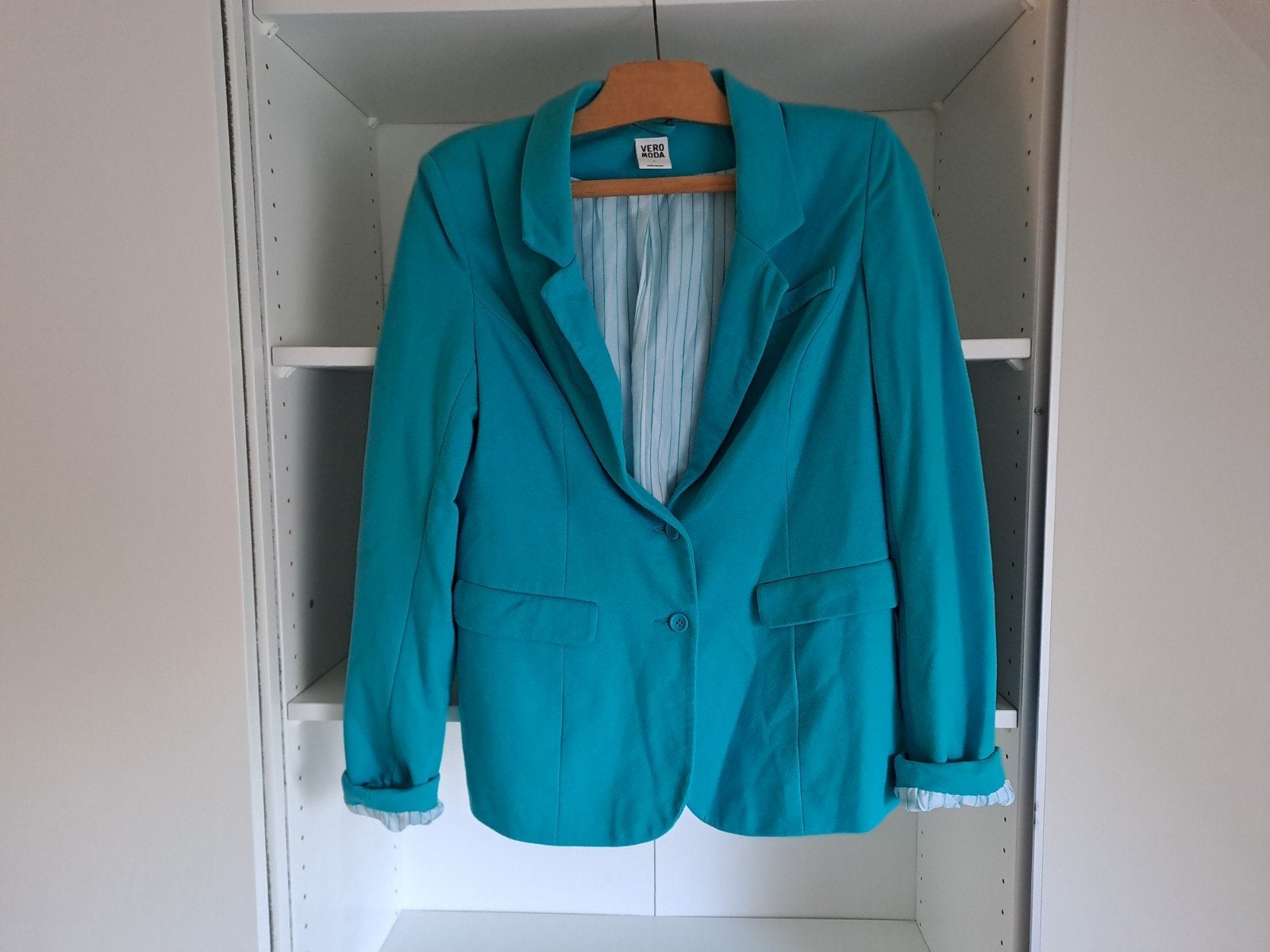 Mt L Turquoise blazer, Overige kleuren, Vero Moda, Maat 42/44 (L), Ophalen of Verzenden