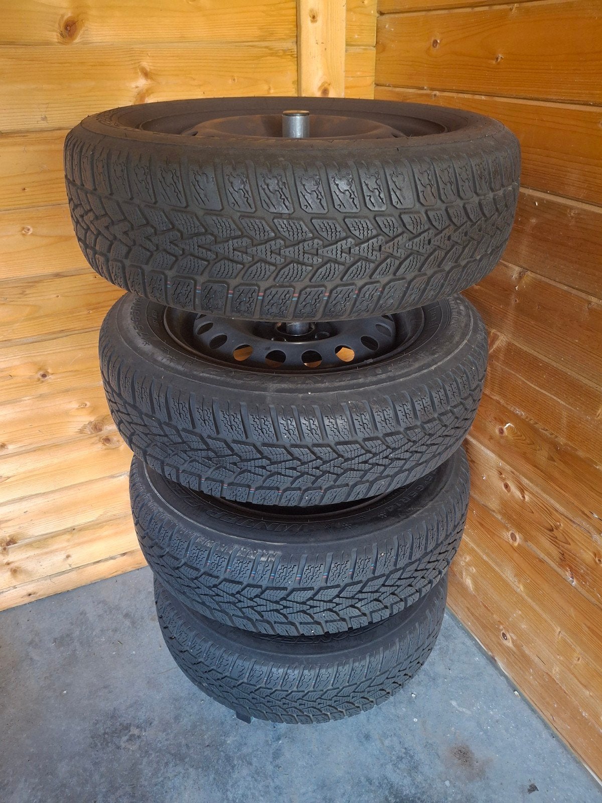 Winterbanden 175/65 R14 met stalen velgen ET35  5Jx14  4x100, Ophalen, Winterbanden, Velg(en)