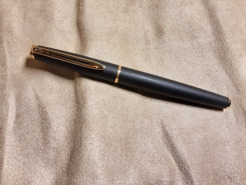 Waterman Hemisphere FP matte black / gold, Collections, Enlèvement ou Envoi, Neuf, Stylo, Waterman