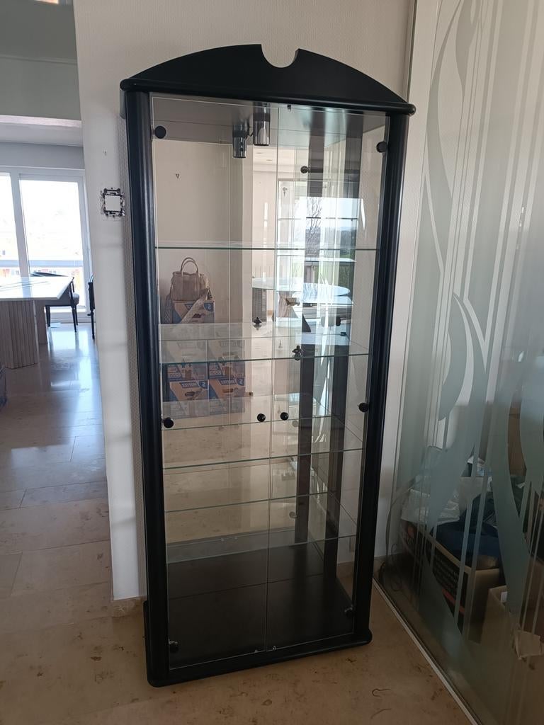 Très belle vitrine en verre avec éclairage interieur, Maison & Meubles, Enlèvement, Verre