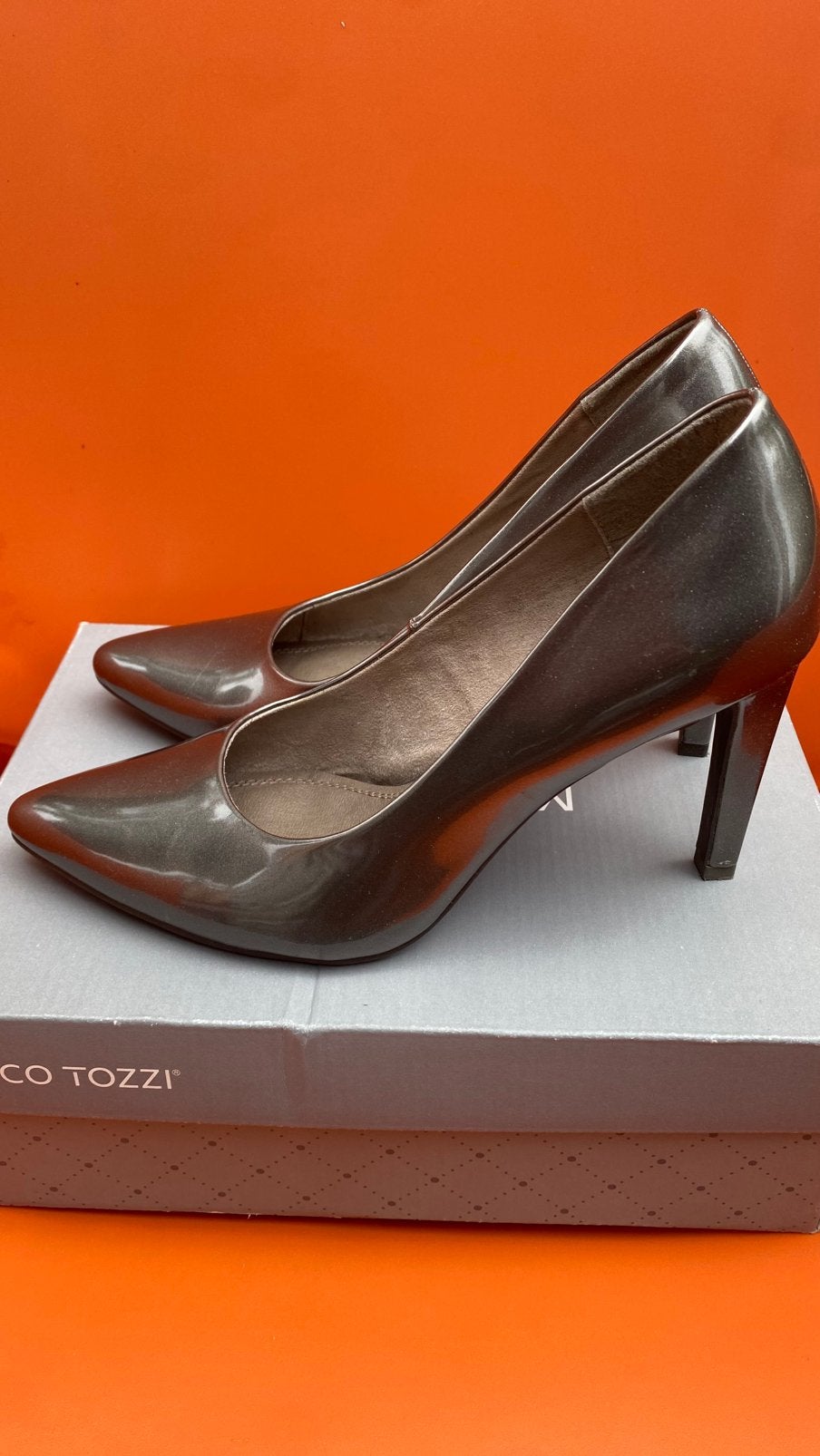 Naaldhakken Marco Tozzi zilver maat 39, Kleding | Dames, Ophalen, Zo goed als nieuw, Schoenen met hoge hakken, Grijs