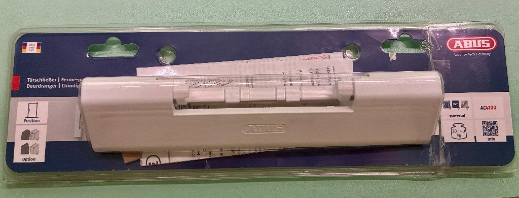 Ferme porte compact fixation sur gond Abus AC4100, Enlèvement ou Envoi, Neuf, Inox, Autres types
