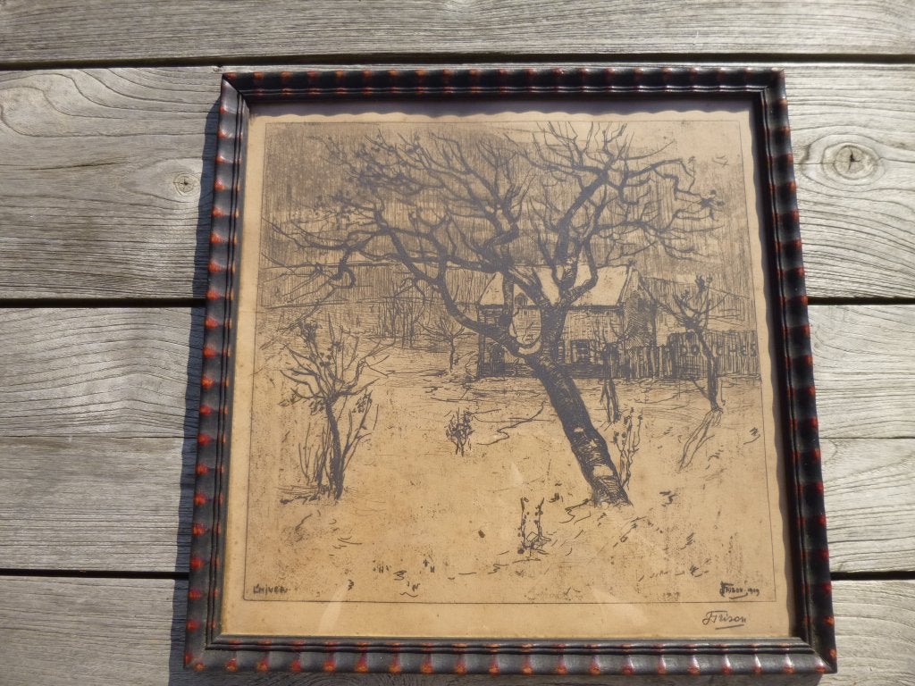 Tekening van Jehan Frison – L’NIVER, Antiquités & Art, Enlèvement