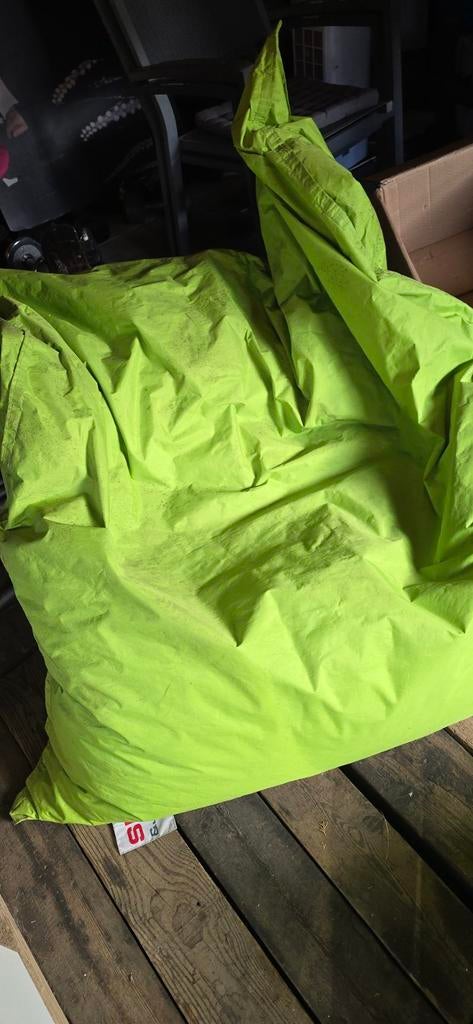 Grote poef zitzak lime groen, Ophalen, Groen, Zitzak