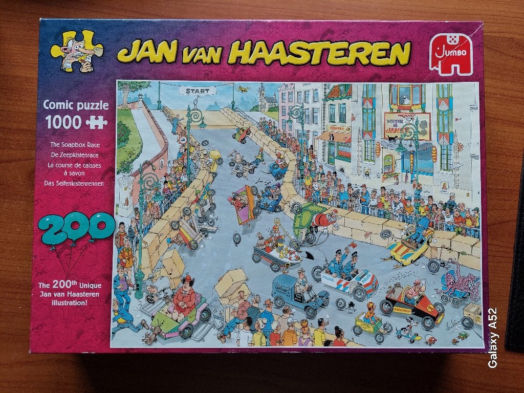 puzzle 1000 p. - Jumbo Van Haasteren - course boîtes à savon, Hobby & Loisirs créatifs, Sport cérébral & Puzzles, Enlèvement ou Envoi