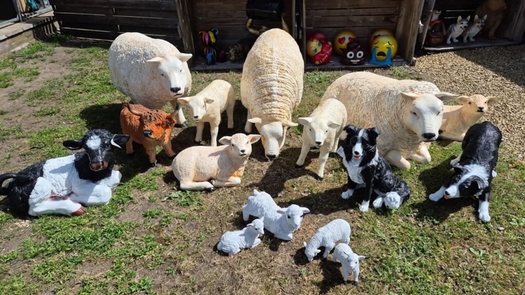 Onze tuindieren,  texel schapen, en meer, Ophalen, Nieuw, Kunststof, Dierenbeeld