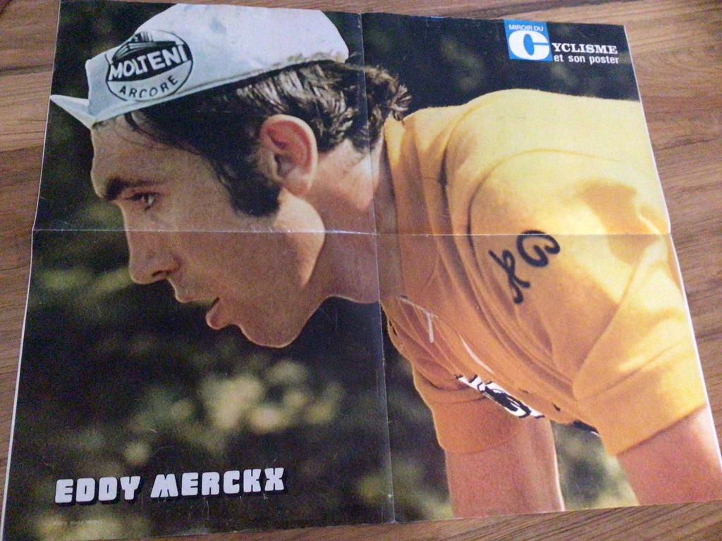 wielerposter tour de france  team molteni  eddy merckx, Verzenden, Zo goed als nieuw