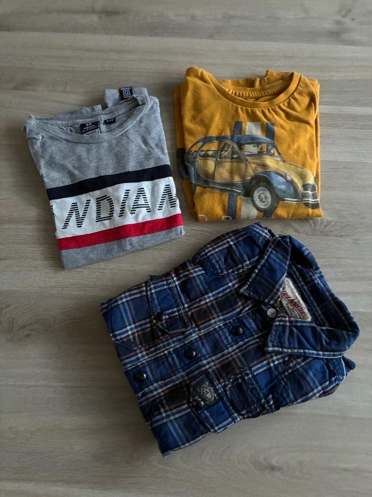 Merkjes T-shirt + longsleeve + hemdje (6j), Kinderen en Baby's, Ophalen, Gebruikt, Maat 116