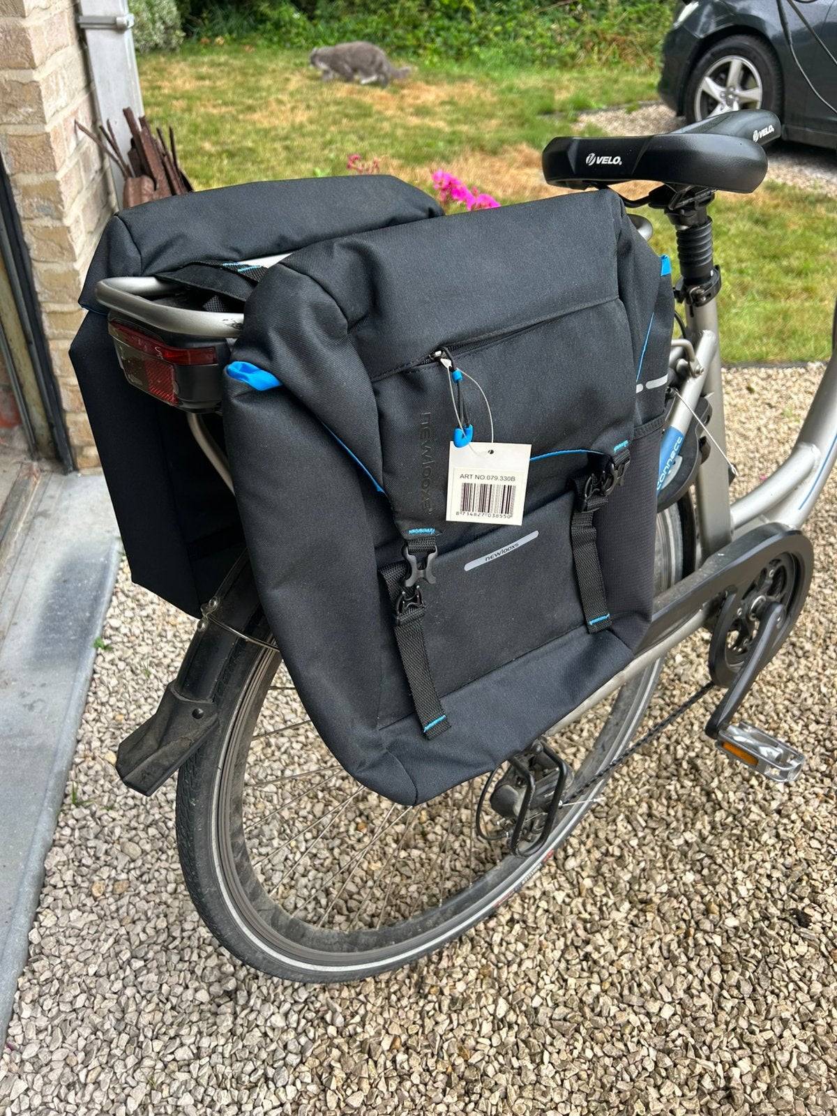 Nieuwe dubbele fietstas Veloci + beschermhoes, Ophalen of Verzenden, Nieuw