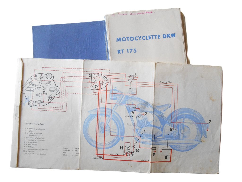 Oude Handleiding DKW - RT 175 (1954) (80 pag), Verzenden