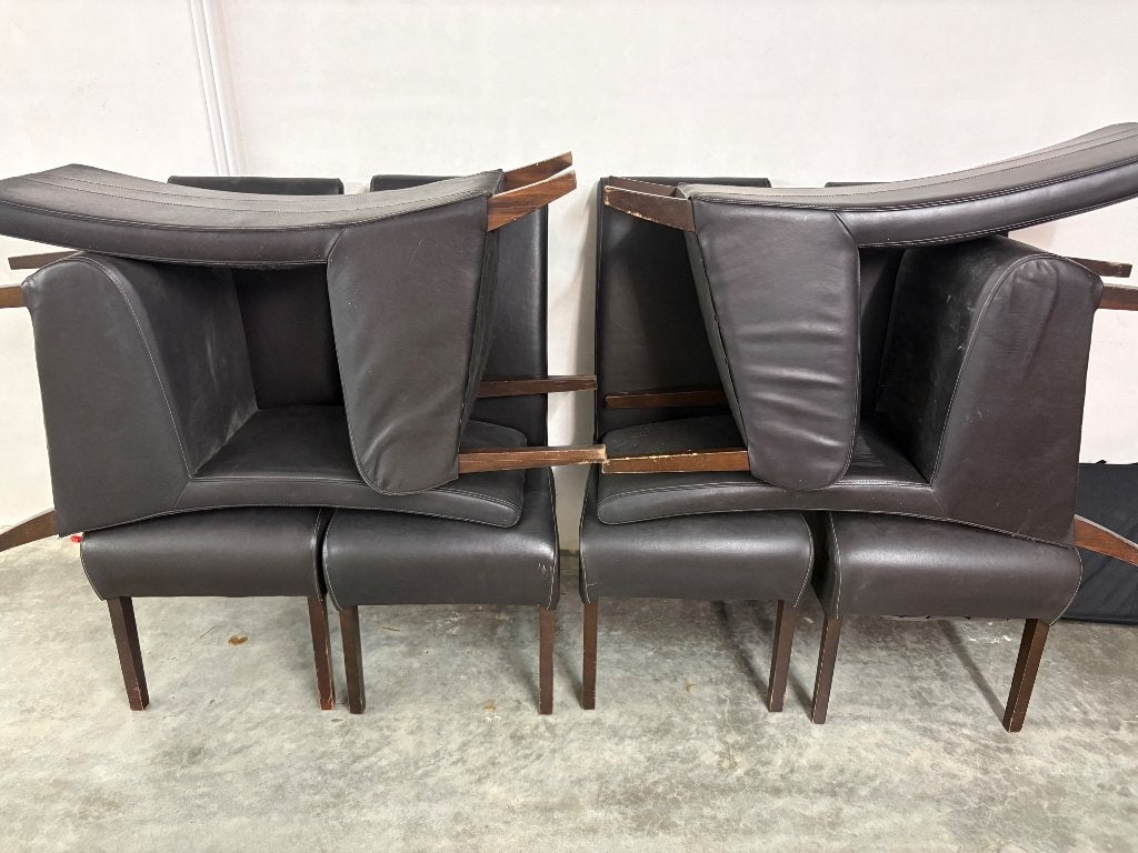 Eetkamerstoelen, Huis en Inrichting, Ophalen, Gebruikt, Bruin, Hout
