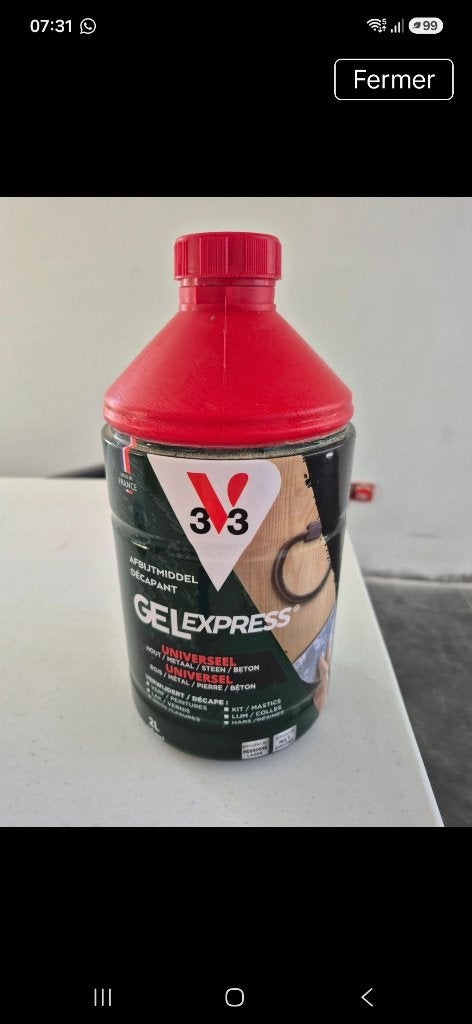 Décapant  gel express v33, Bricolage & Construction, Matériel de peinture, Enlèvement, Utilisé, Autres types