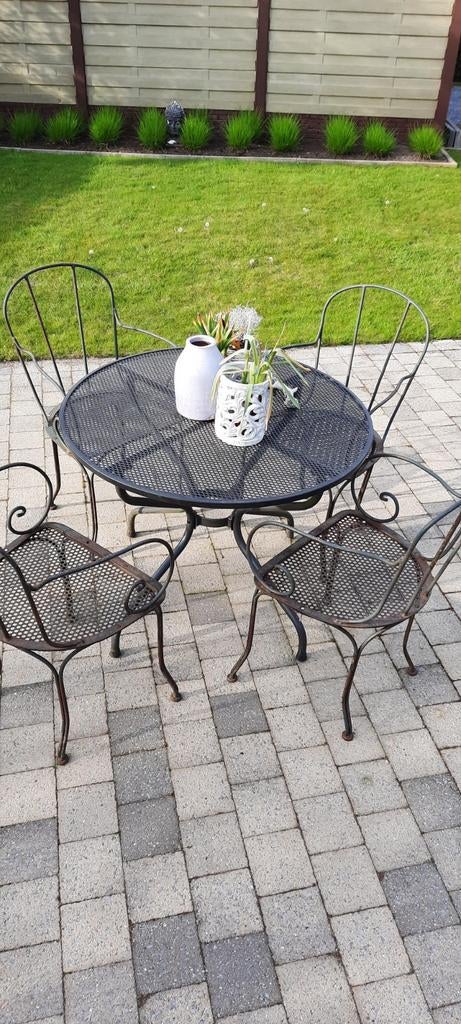 Ijzeren tuinset, Tuin en Terras, Ophalen, Tuinset