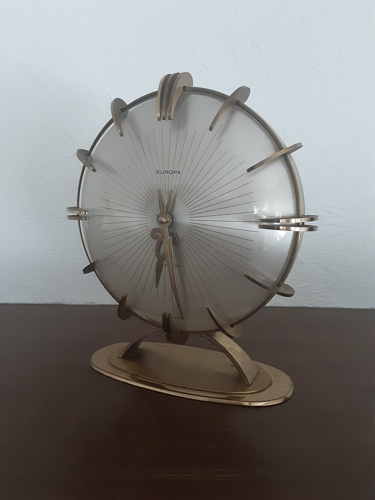 Vintage Europa 7 Jewels zonneklok Mid - Century design., Antiek en Kunst, Ophalen of Verzenden