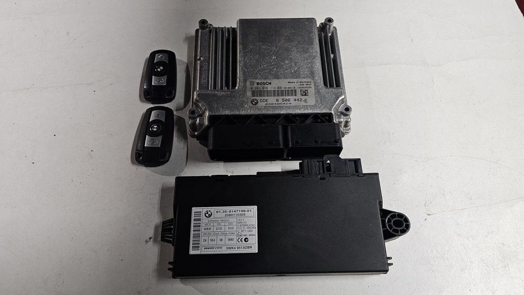Startset Contactslot + ECU CAS3 N47 BMW 1 serie E81 E82 E87, Autos : Pièces & Accessoires, Électronique & Câbles, Utilisé, Origine de la pièce connue