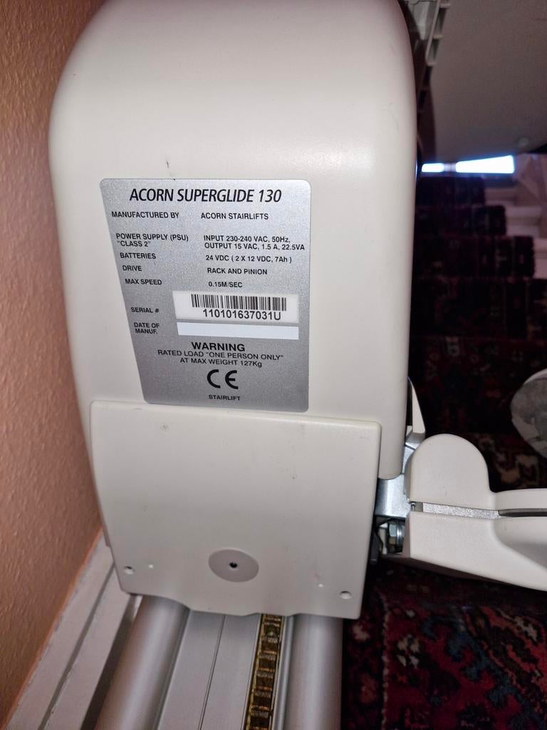 Traplift acorn superglide 130, Diversen, Trapliften, Ophalen