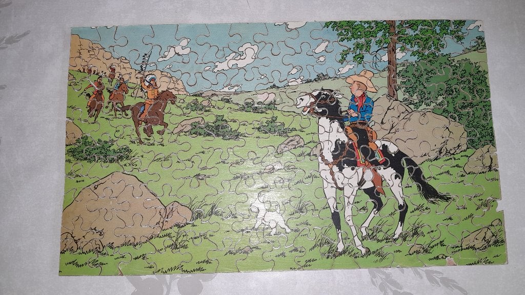 Puzzle Tintin bois 1950 Très rare !, Antiquités & Art, Enlèvement