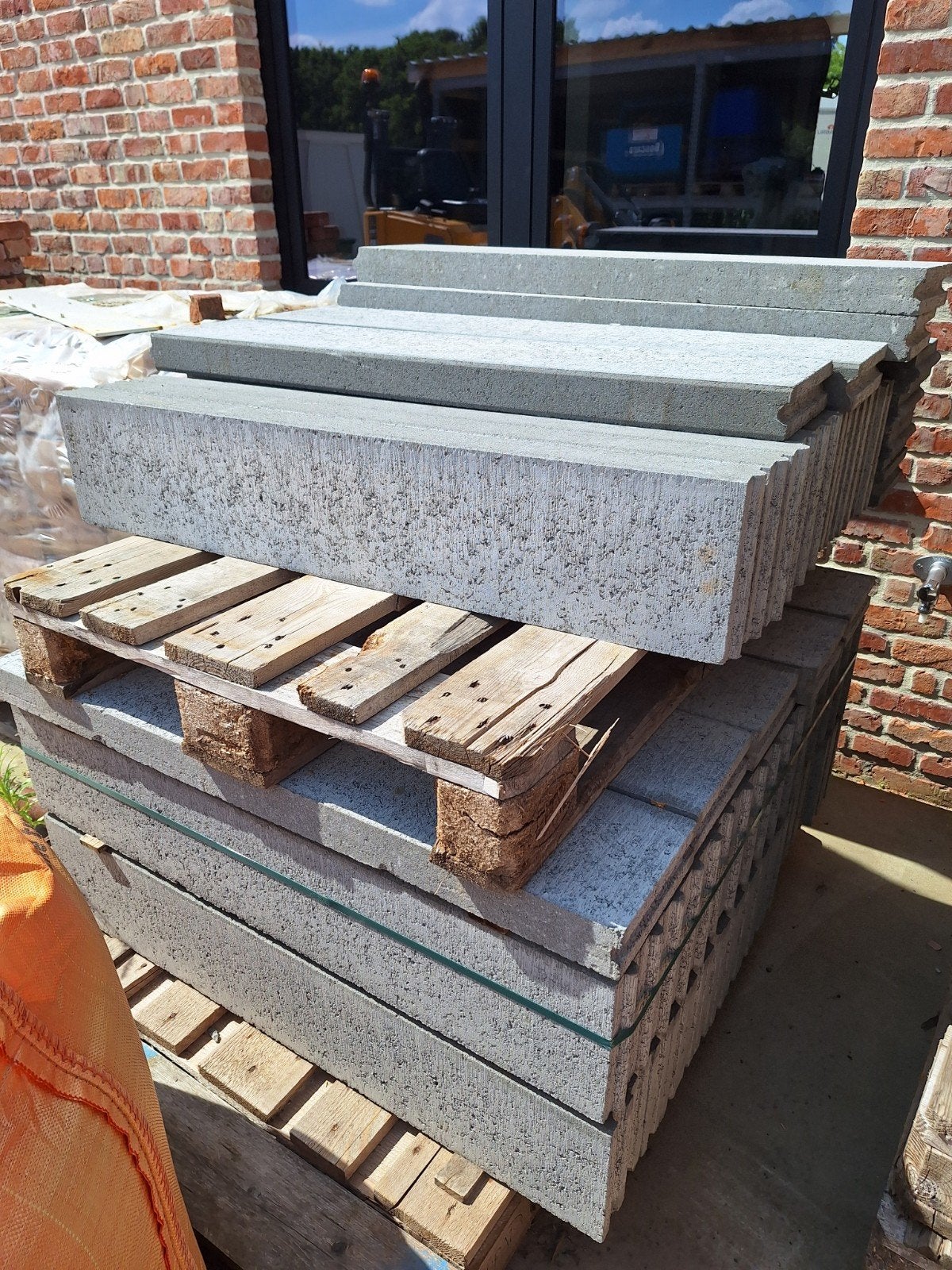 Grijze betonnen borduurs nieuw 50stuks, Enlèvement
