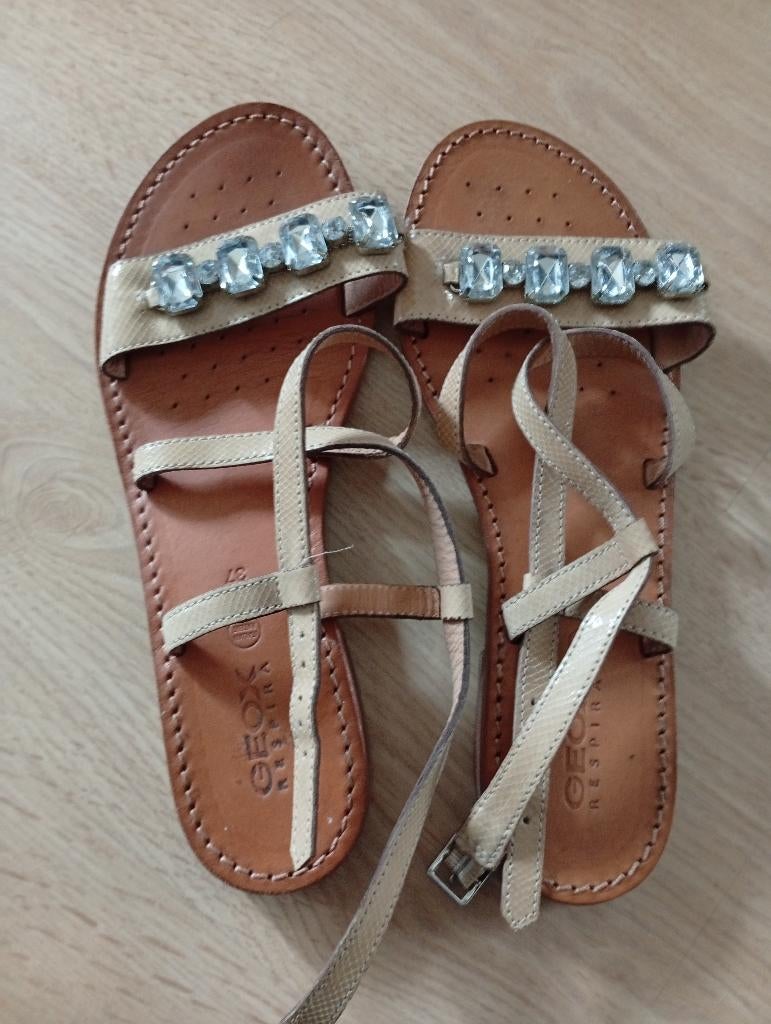 geox sandalen 37, Kleding | Dames, Schoenen, Geox, Bruin, Zo goed als nieuw, Sandalen of Muiltjes