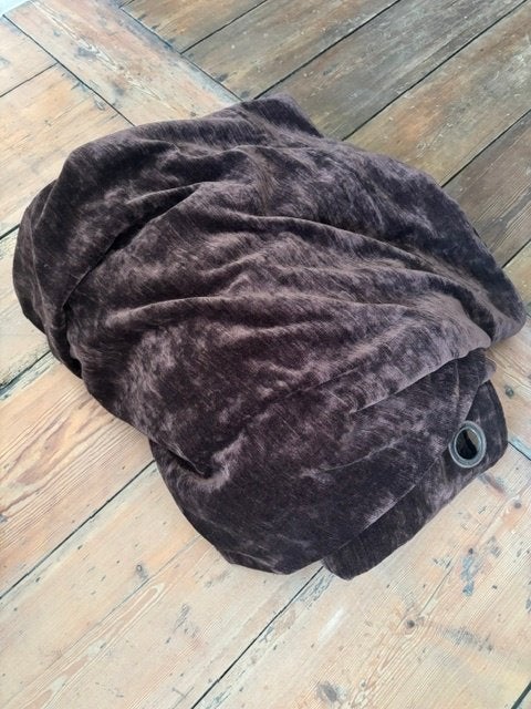 Gordijnen fluweel (2 dubbelzijdige panden) 340 cm x 135 cm, Ophalen, Met ringen, Overgordijn, Fluweel