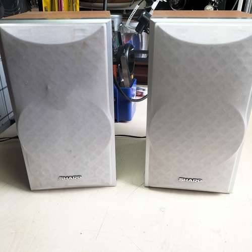 Een paar Sharp-luidsprekers., Audio, Tv en Foto, Gebruikt, Minder dan 60 watt, Boekenplank luidspreker, Ophalen