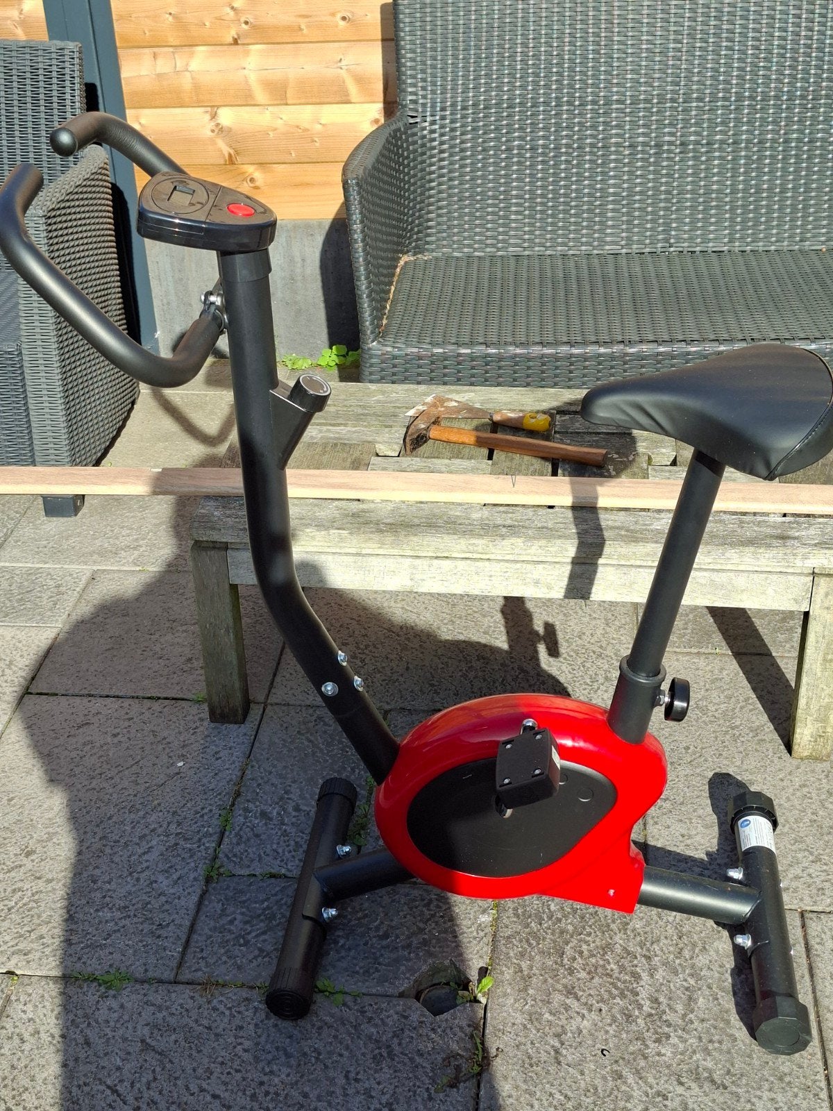 hometrainer L=1.00m H=120cm vooraan H=+-80cm zadelhoogte, Sport en Fitness, Ophalen, Aluminium, Zo goed als nieuw, Benen
