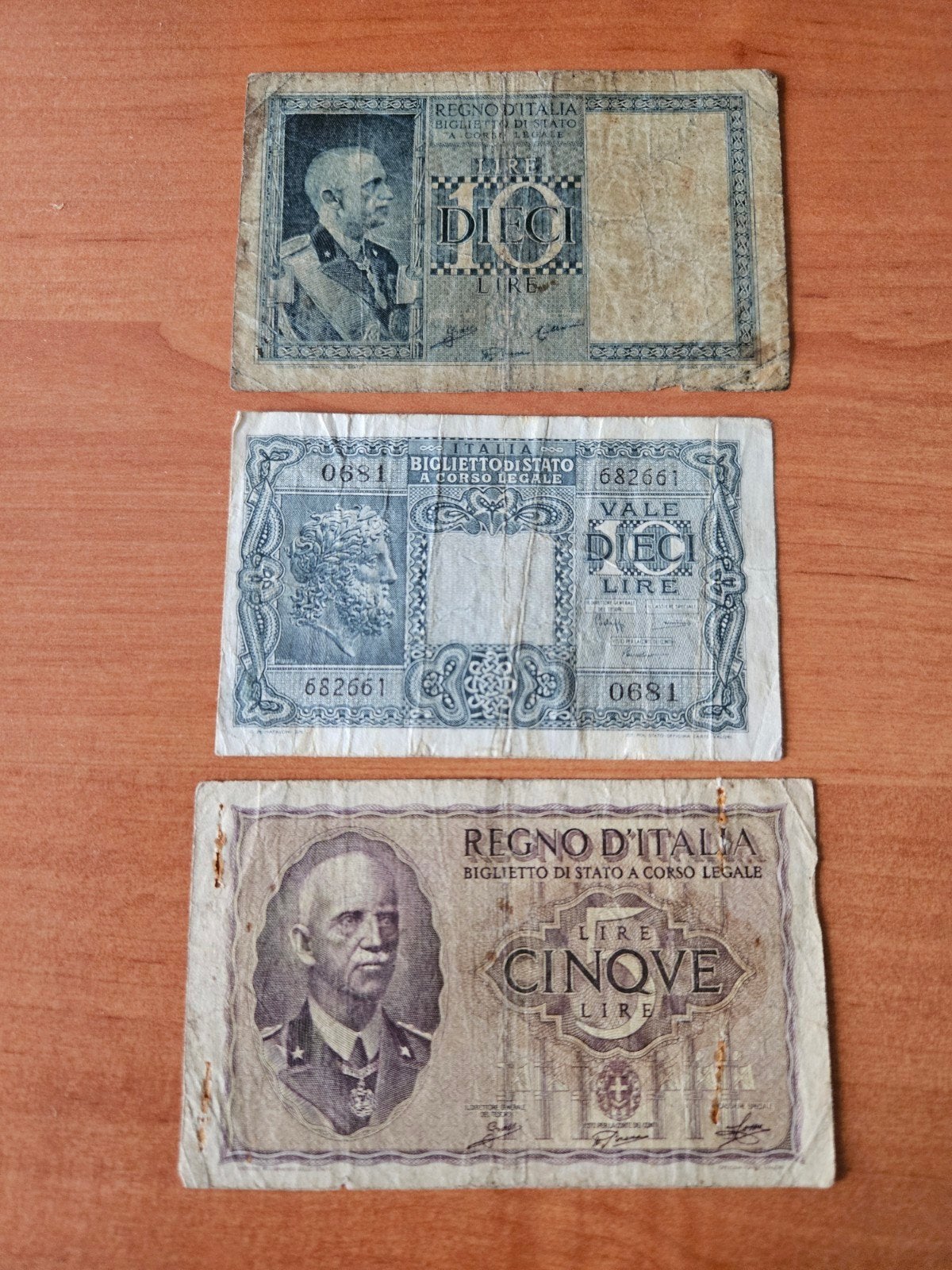 Set de 3 vieux billets italiens, Enlèvement ou Envoi, Italie, Série
