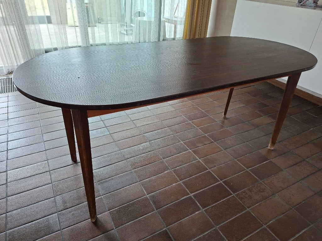 houten tafel, Ophalen, Gebruikt, Ovaal