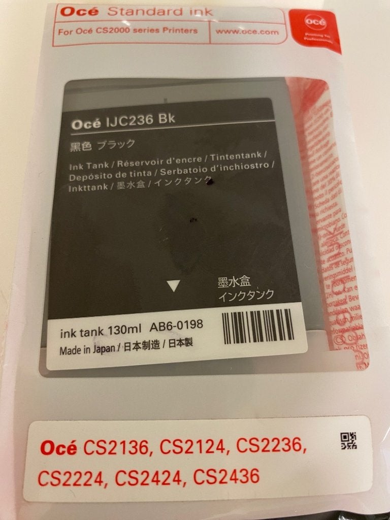 INKTPATRONEN IJC236 VOOR OCE/CANON PLOTTER CS2136-CS2236,etc, Ophalen of Verzenden, Nieuw, Cartridge, Canon