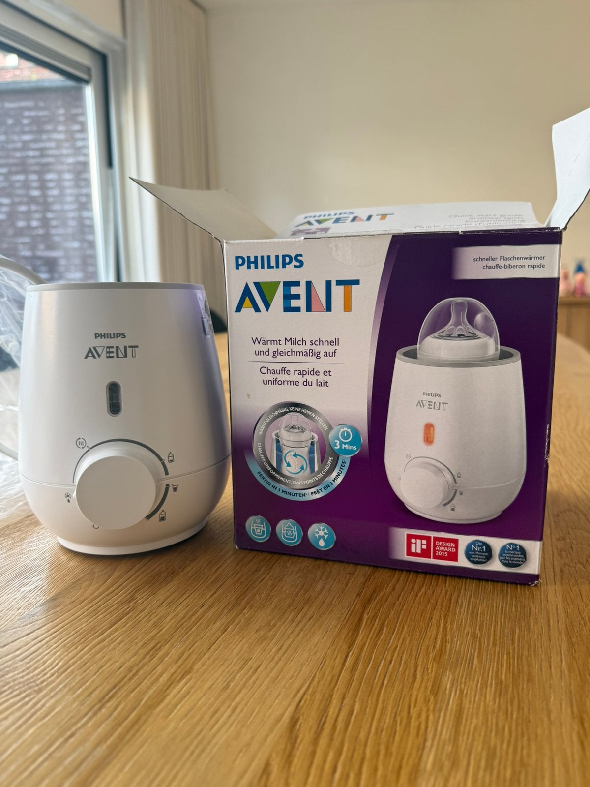Philips Avent Snelle Flessenwarmer (SCF355), Ophalen, Zo goed als nieuw, Philips Avent