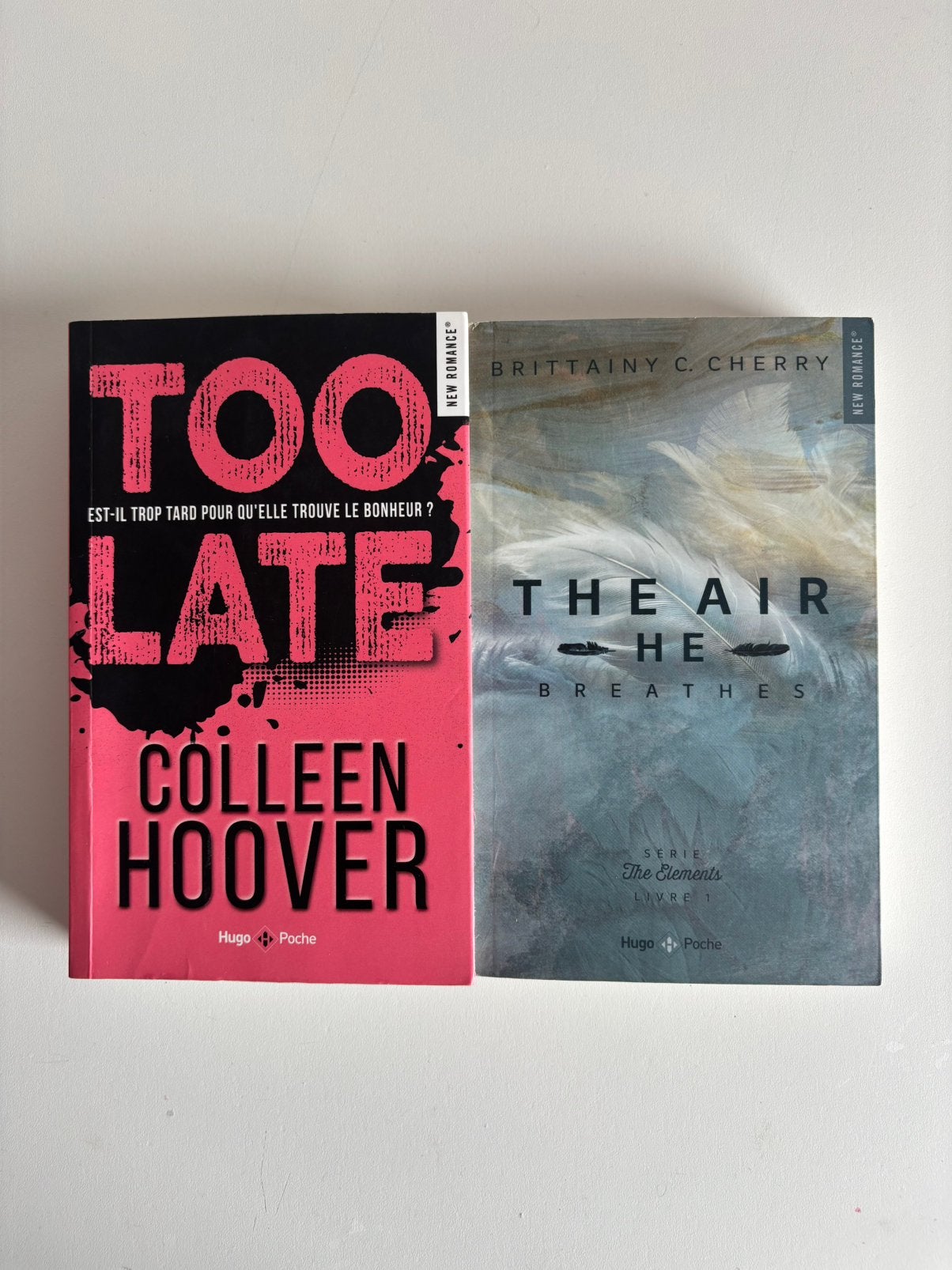 Lot de 2 New Romance : Too late + The Air He Breathes, Livres, Enlèvement ou Envoi, Comme neuf