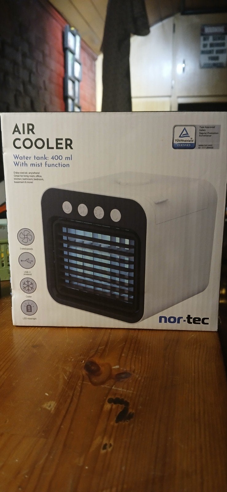 nor-tec Air Cooler met koude mist functie, Elektronische apparatuur, Ophalen of Verzenden, Zo goed als nieuw, Tafelventilator