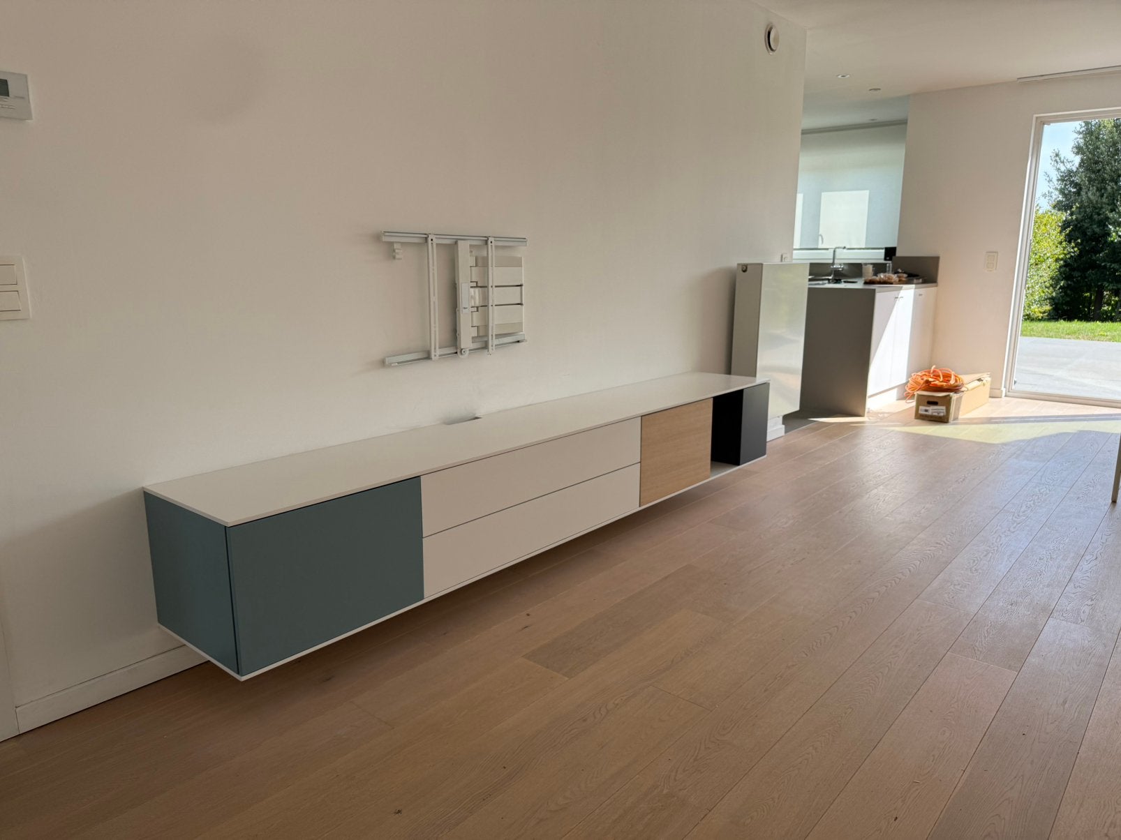 Meuble TV suspendu design PASTOE - 285/46/h41, Maison & Meubles, Enlèvement