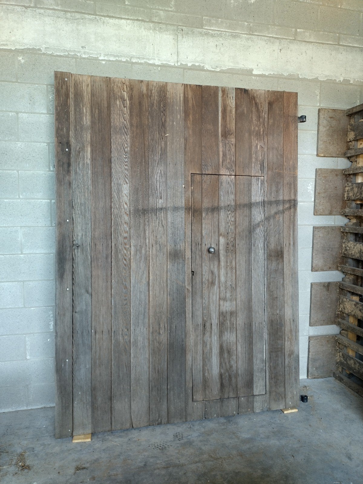 Garagepoort / staldeur, Ophalen, Gebruikt, Buitendeur, Hout
