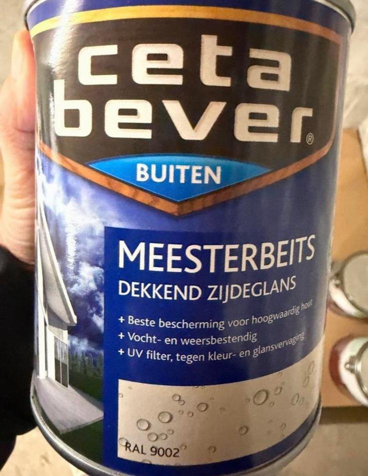 Cetabever dekkende grijswitte beits ral 9002 0,75liter, Hobby & Loisirs créatifs, Peinture, Enlèvement ou Envoi, Neuf