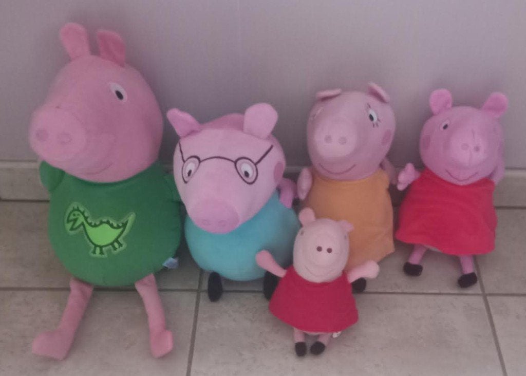 Knuffel Peppa Pig 5 stuks, Oranje, Ophalen of Verzenden, Wasbaar, Peppa Pig