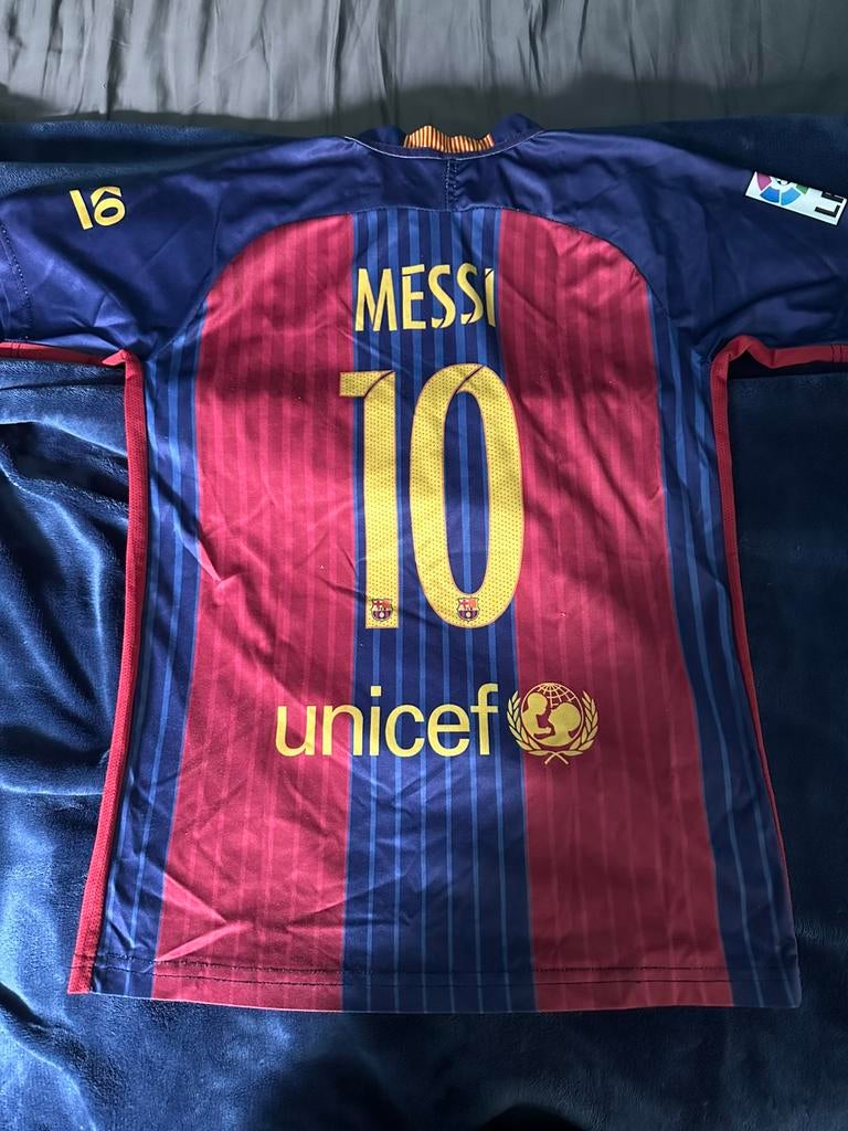 Voetbal kleding set fc barcelona, Maat XS of kleiner, Ophalen of Verzenden, Gebruikt, Set