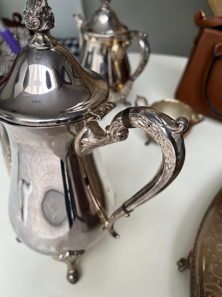 Verzilverd koffieservies Viners silver plated, Ophalen