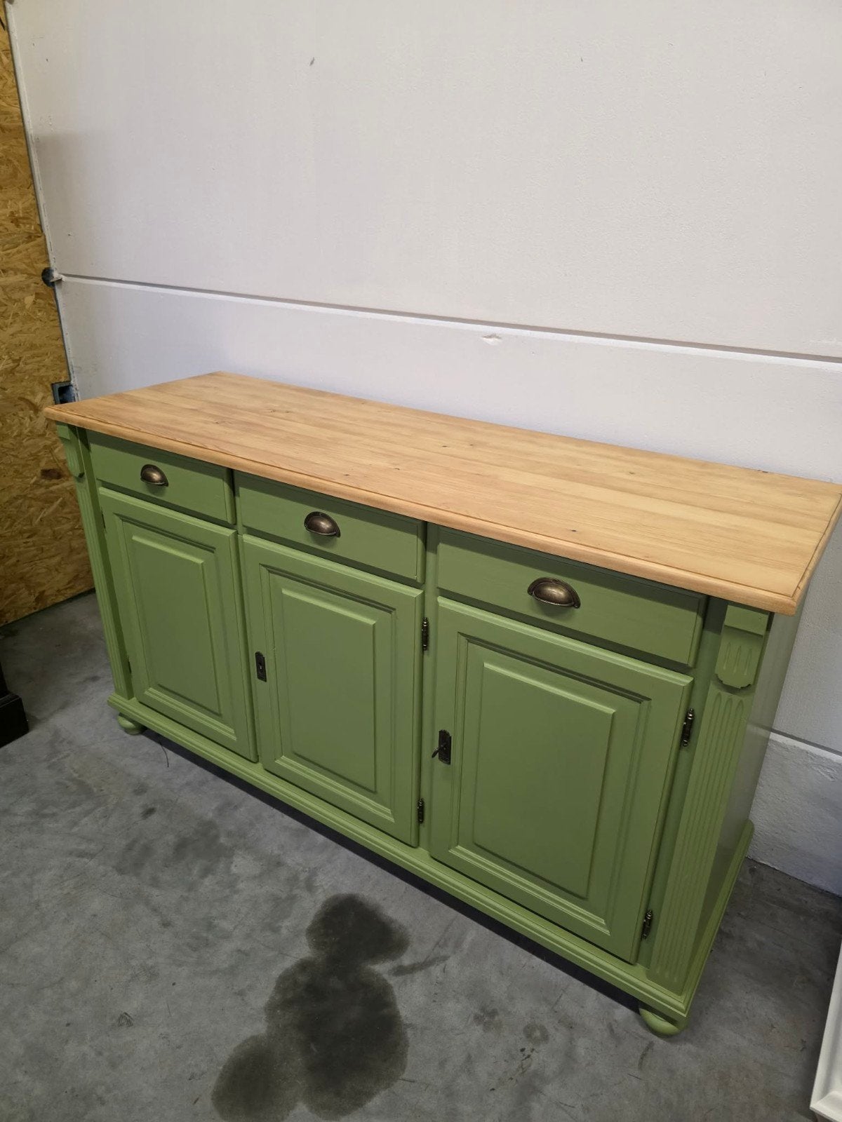 Prachtige opgemaakte massief grenen dressoir, Ophalen