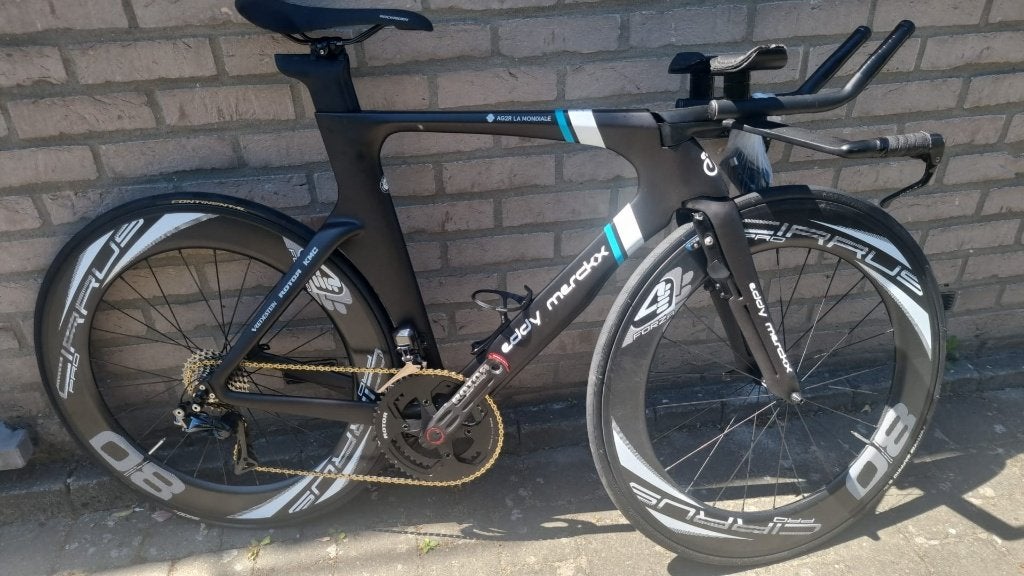 2 vélos de contre-la-montre en carbone, Enlèvement, Utilisé, Frein sur jante, Autres marques