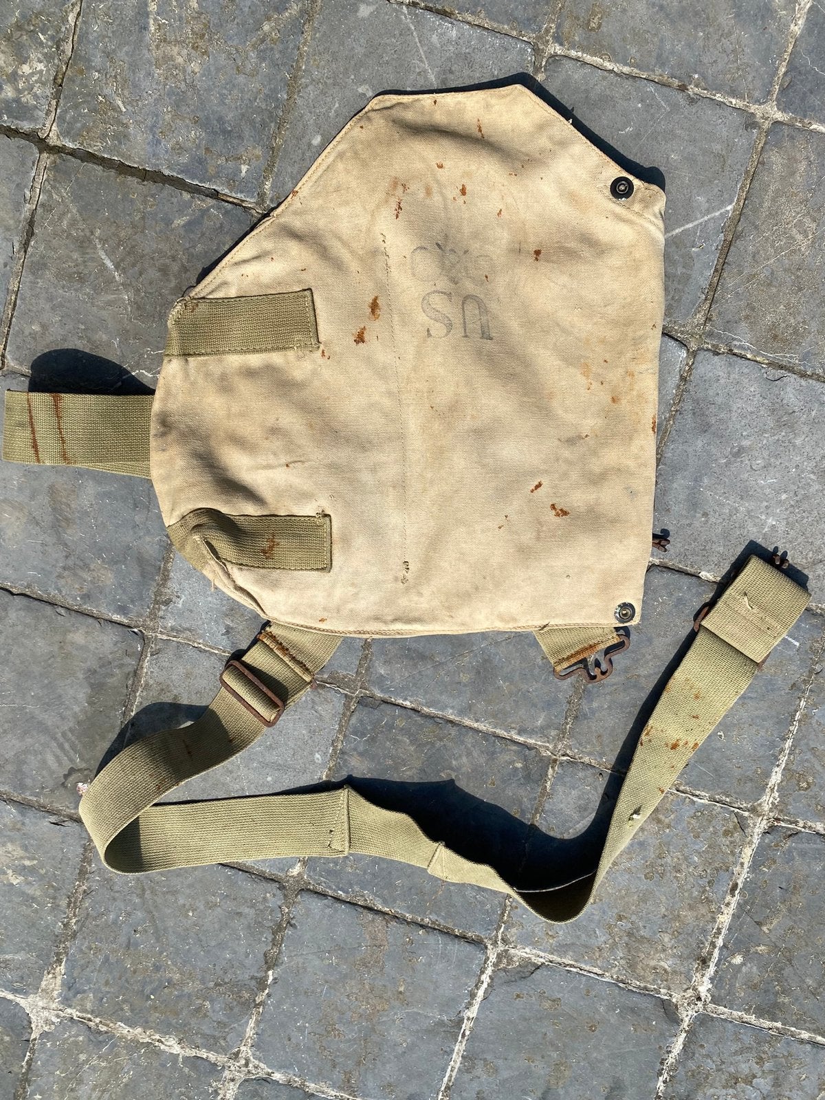 US WO2 M1VA1 gasmasker tas, Verzamelen, Verzenden, Landmacht, Overige typen