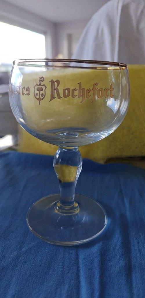 glas Trappistes Rochefort, Ophalen of Verzenden, Zo goed als nieuw, Glas of Glazen, Overige merken