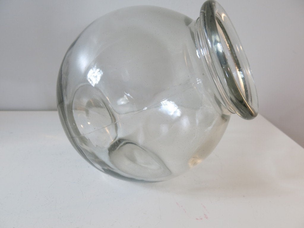 Bocal à bonbons vintage en verre incliné, gobelet, Antiquités & Art, Enlèvement ou Envoi