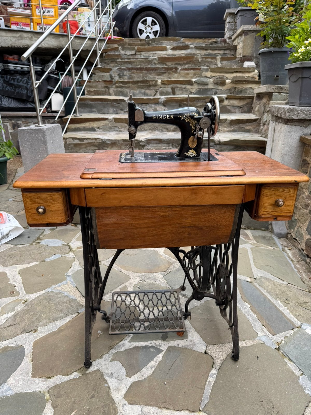 Machine a coudre Singer 1922, Antiquités & Art, Enlèvement