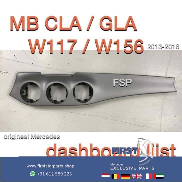W117 CLA / W156 GLA dashboard lijst Mercedes 2013-2018 grijs, Gebruikt, -, Ophalen of Verzenden, -