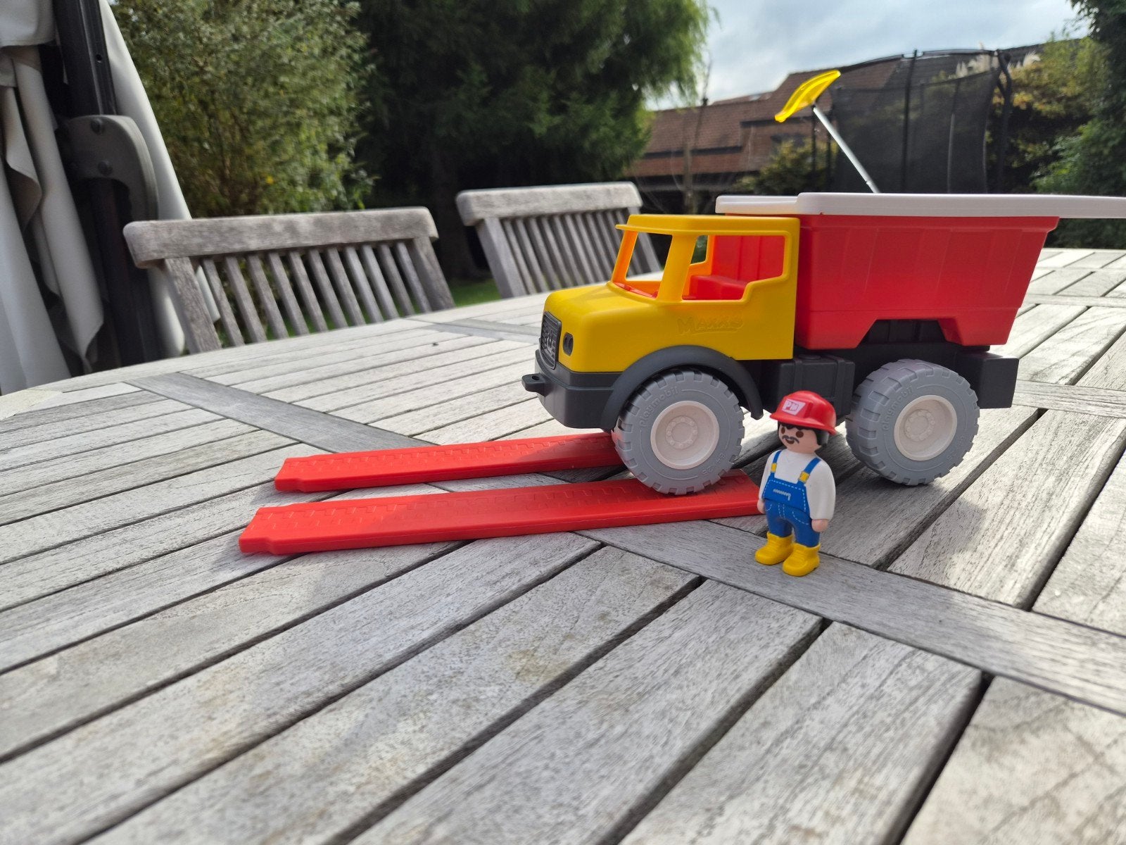 Plamobil Zand Kiepwagen, Ophalen