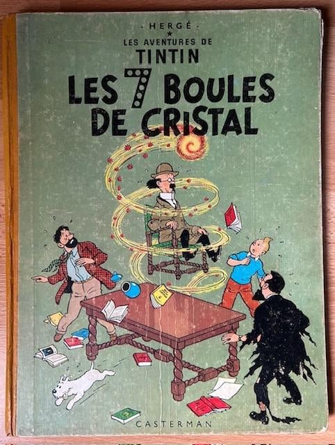 TINTIN - LES 7 BOULES DE CRISTAL 1960 - TINTIN CASTERMAN, Livres, Enlèvement ou Envoi, Une BD, Utilisé, Herge