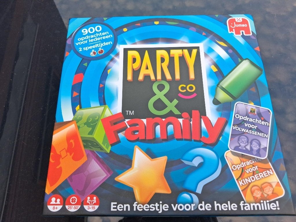 Party & Co family gezelschapspel Jumbo, Hobby en Vrije tijd, Gezelschapsspellen | Overige, Ophalen, Zo goed als nieuw, Jumbo
